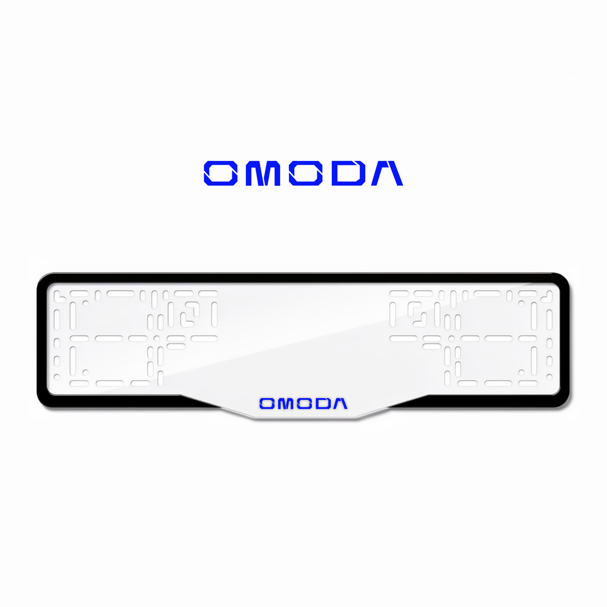 Cadres de plaque d'immatriculation Omoda - Bleu - GLASS