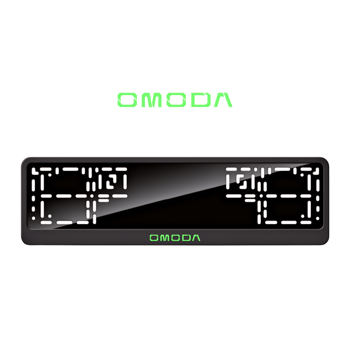 Cadres de plaque d'immatriculation Omoda - Vert néon - CLASSIC
