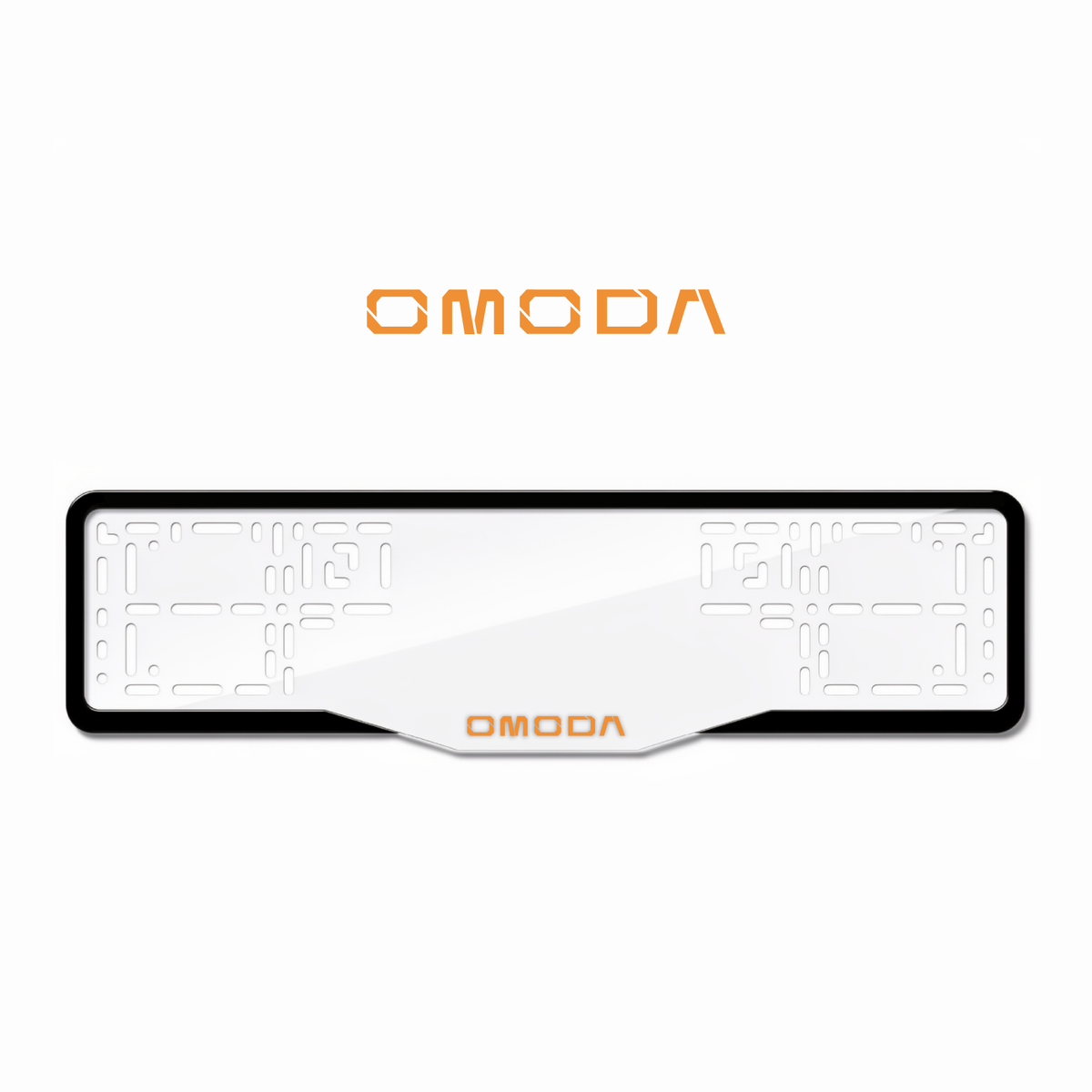 Cadres de plaque d'immatriculation Omoda - Orange Hermès - GLASS