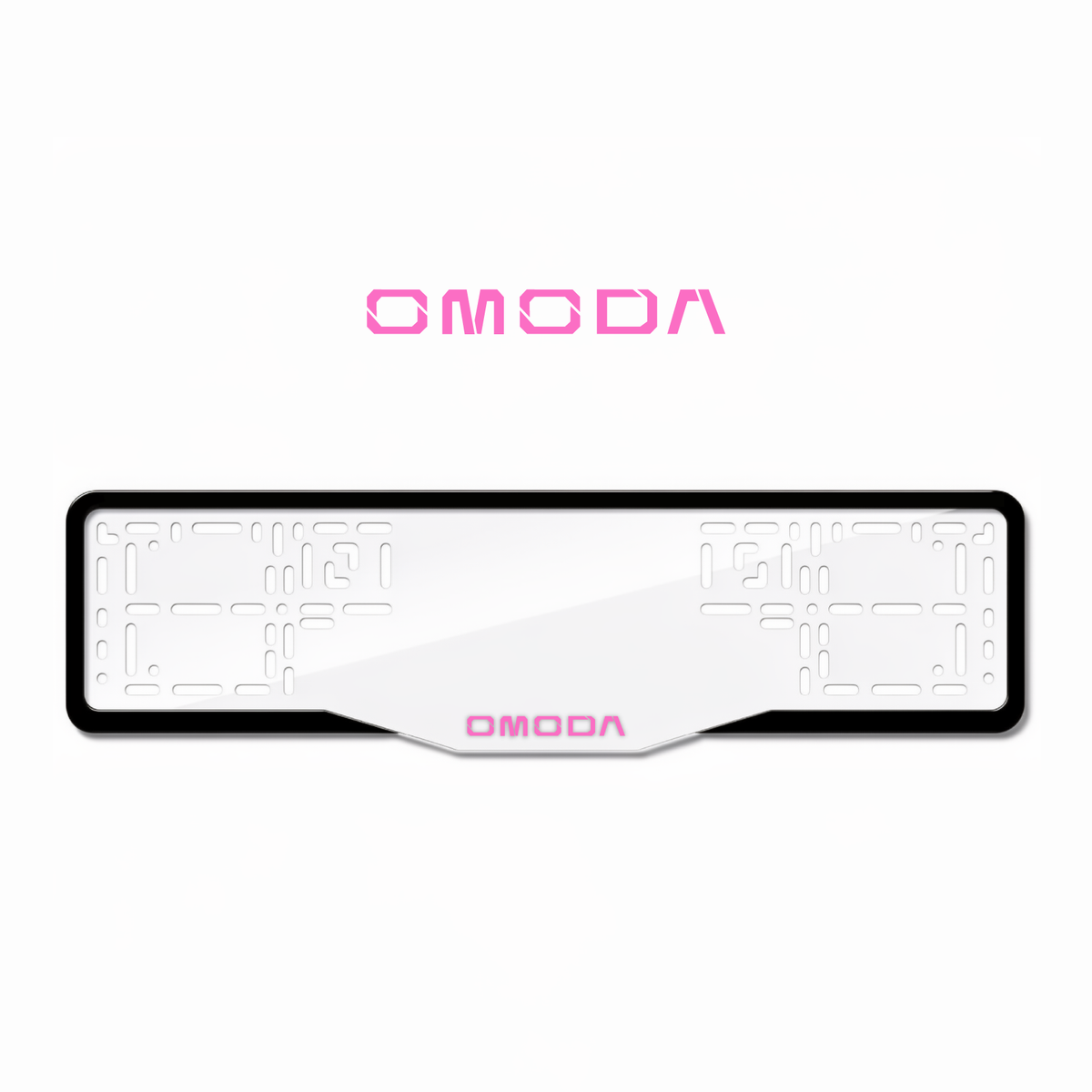 Cadres de plaque d'immatriculation Omoda - Rose - GLASS