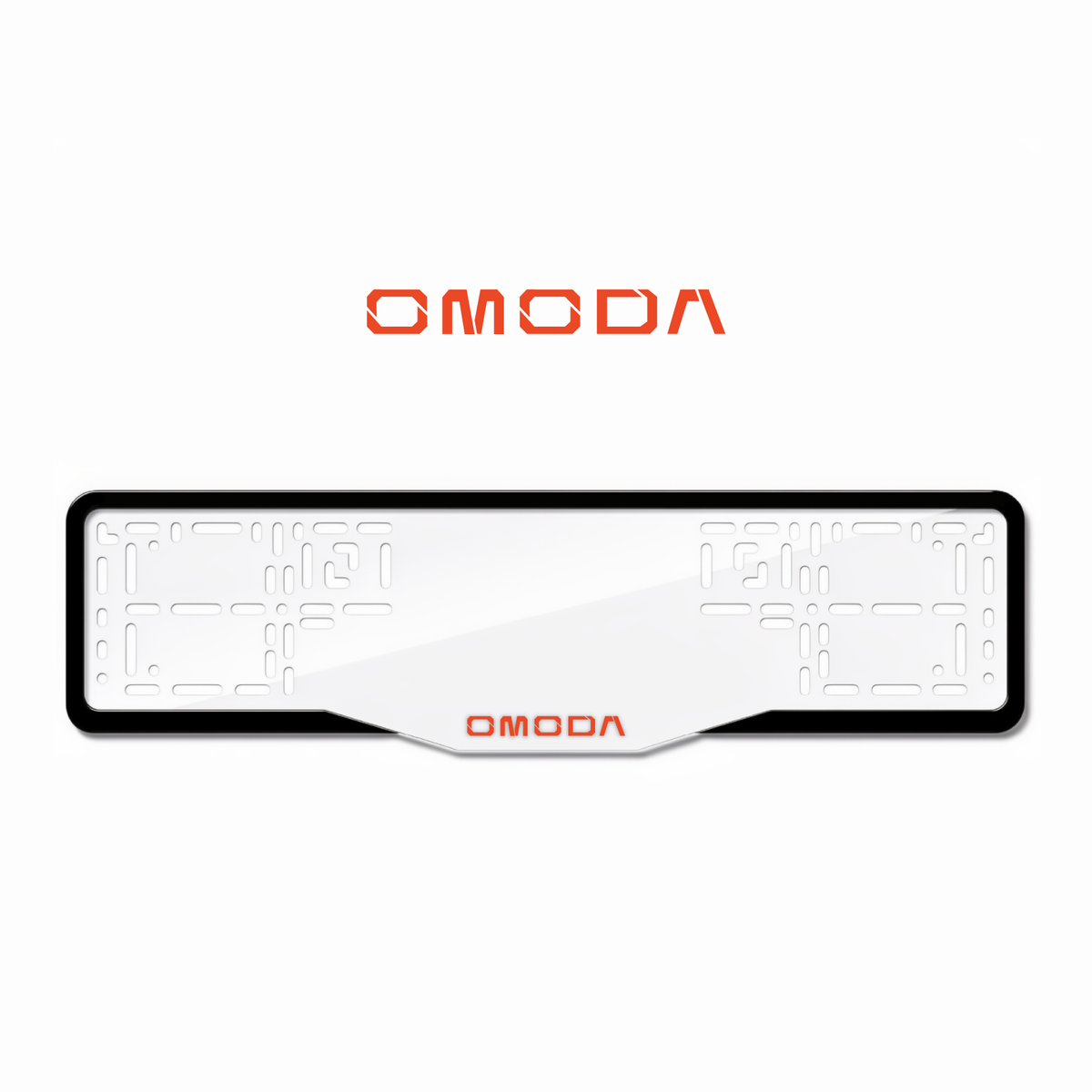 Cadres de plaque d'immatriculation Omoda - Rouge - GLASS