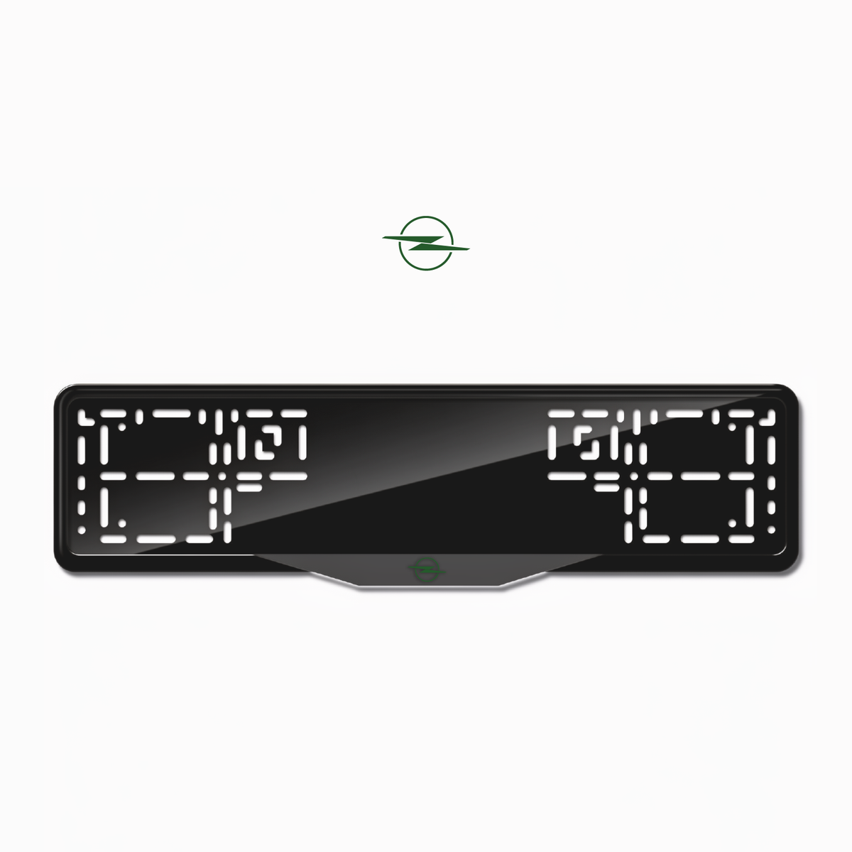 Cadres de plaque d'immatriculation Opel Logo - Vert - SATIN
