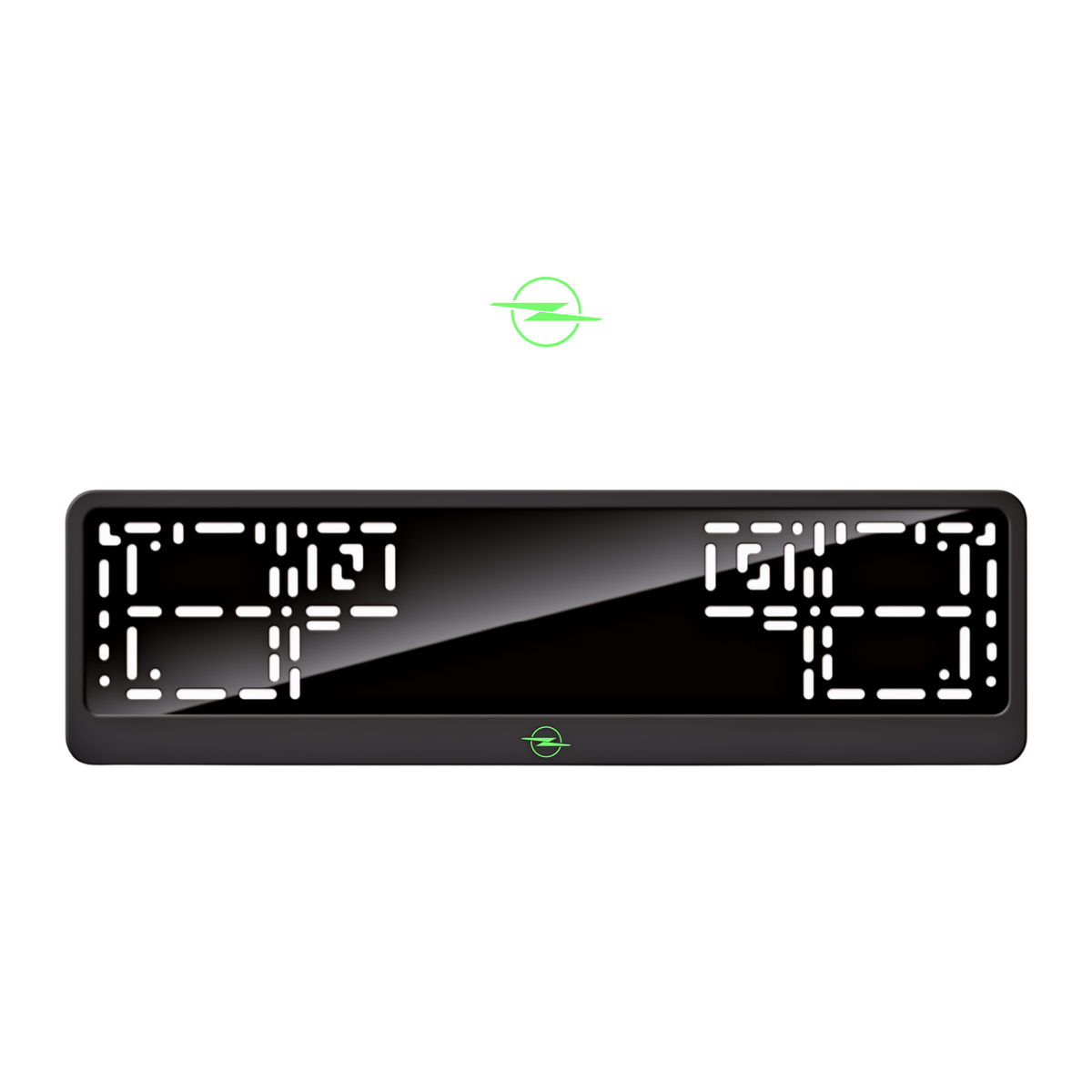 Cadres de plaque d'immatriculation Opel Logo - Vert néon - CLASSIC