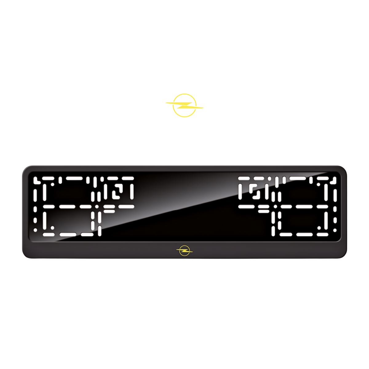Cadres de plaque d'immatriculation Opel Logo - Jaune - CLASSIC