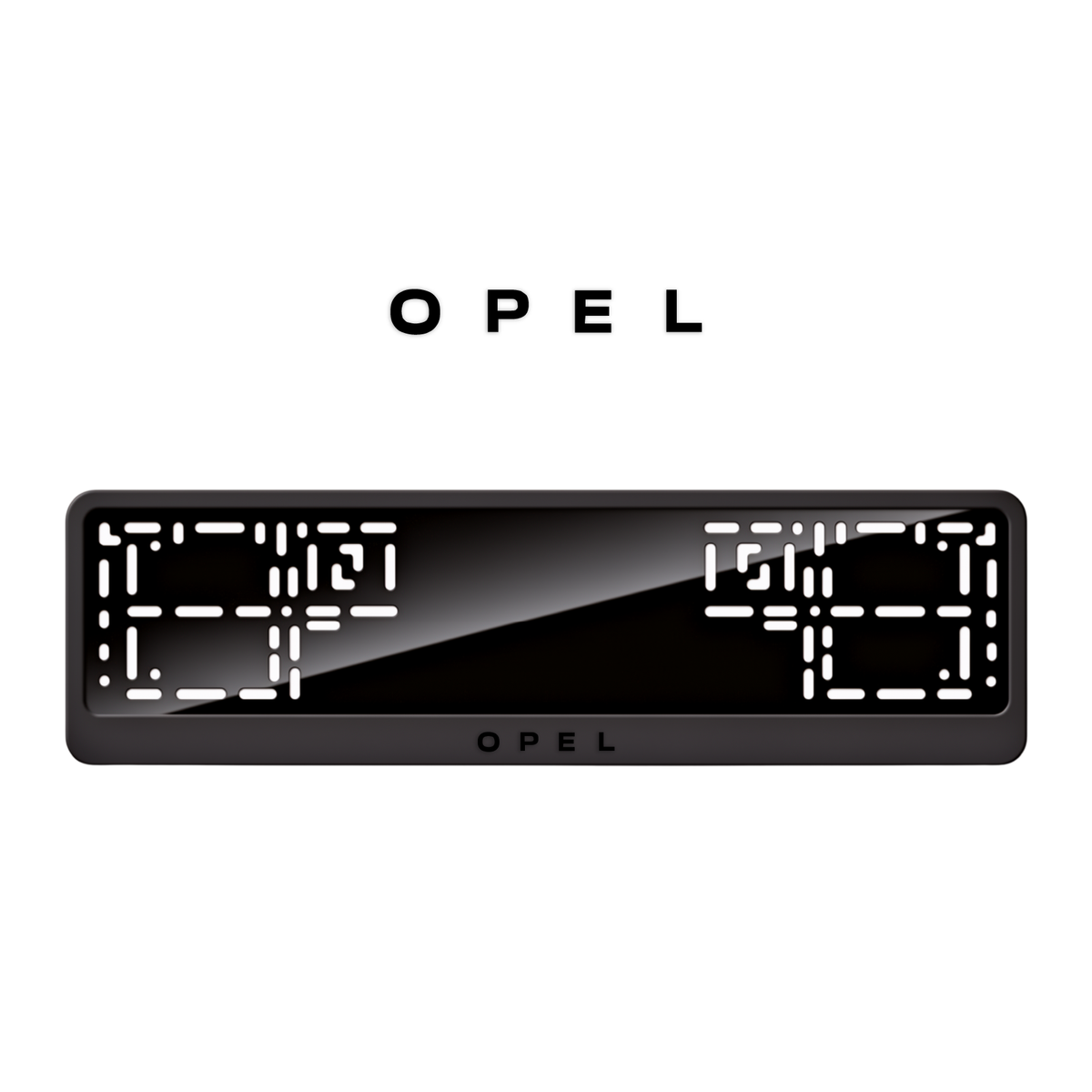 Cadres de plaque d'immatriculation Opel - Noir - CLASSIC