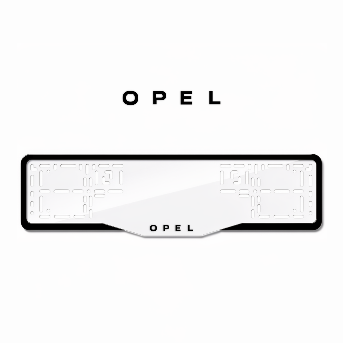 Cadres de plaque d'immatriculation Opel - Noir - GLASS