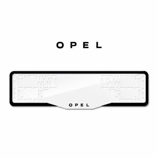 Cadres de plaque d'immatriculation Opel - Noir - GLASS
