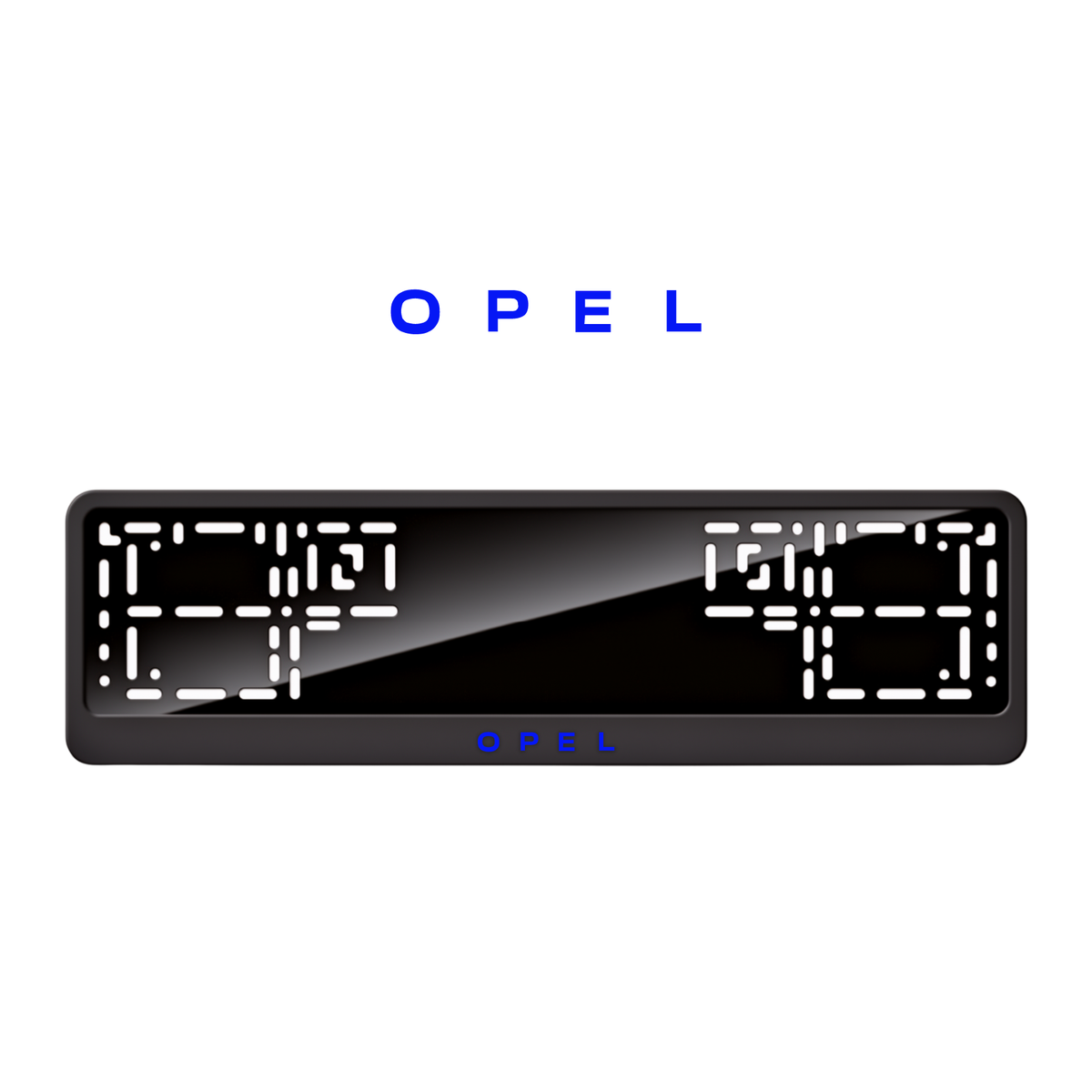 Cadres de plaque d'immatriculation Opel - Bleu - CLASSIC