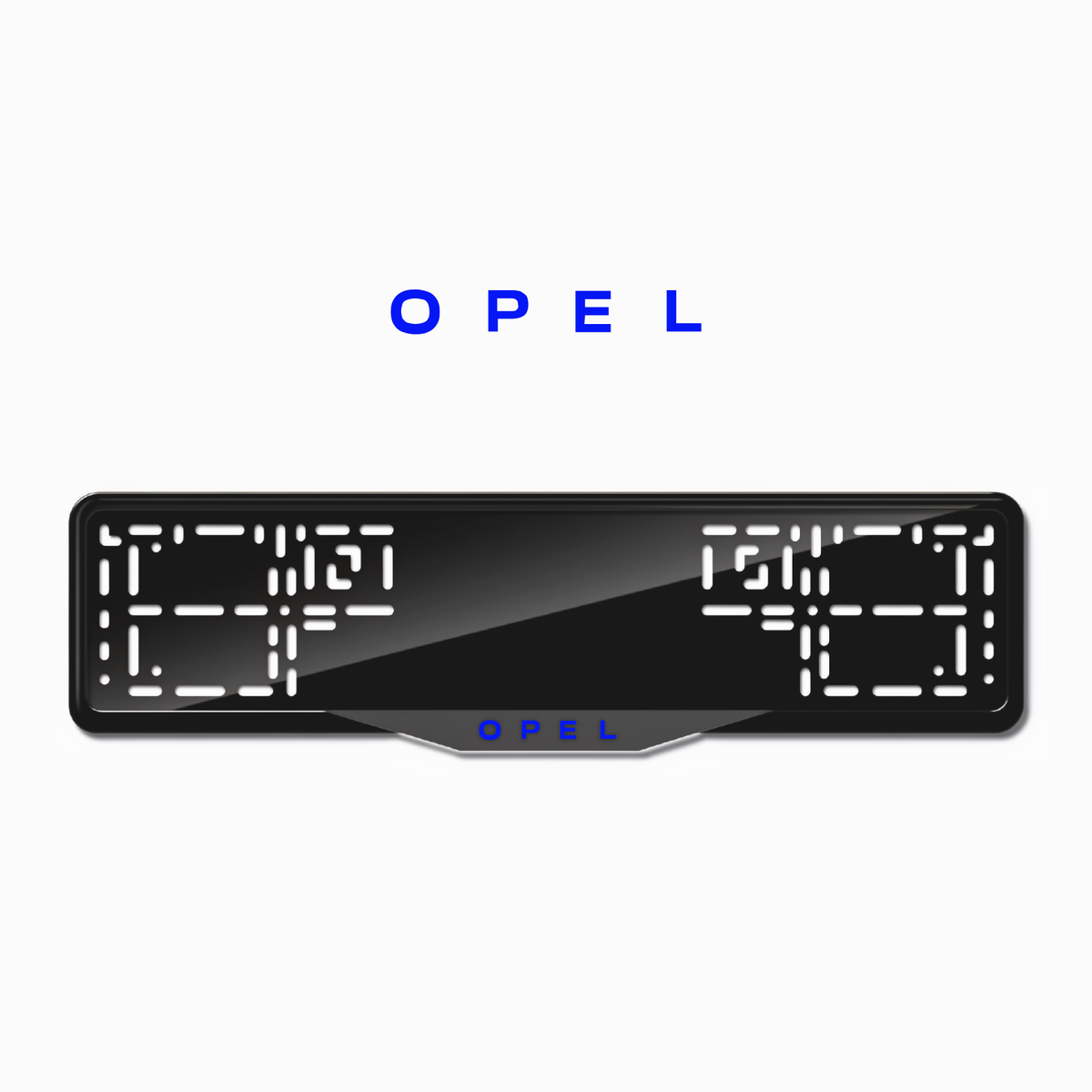Cadres de plaque d'immatriculation Opel - Bleu - SATIN