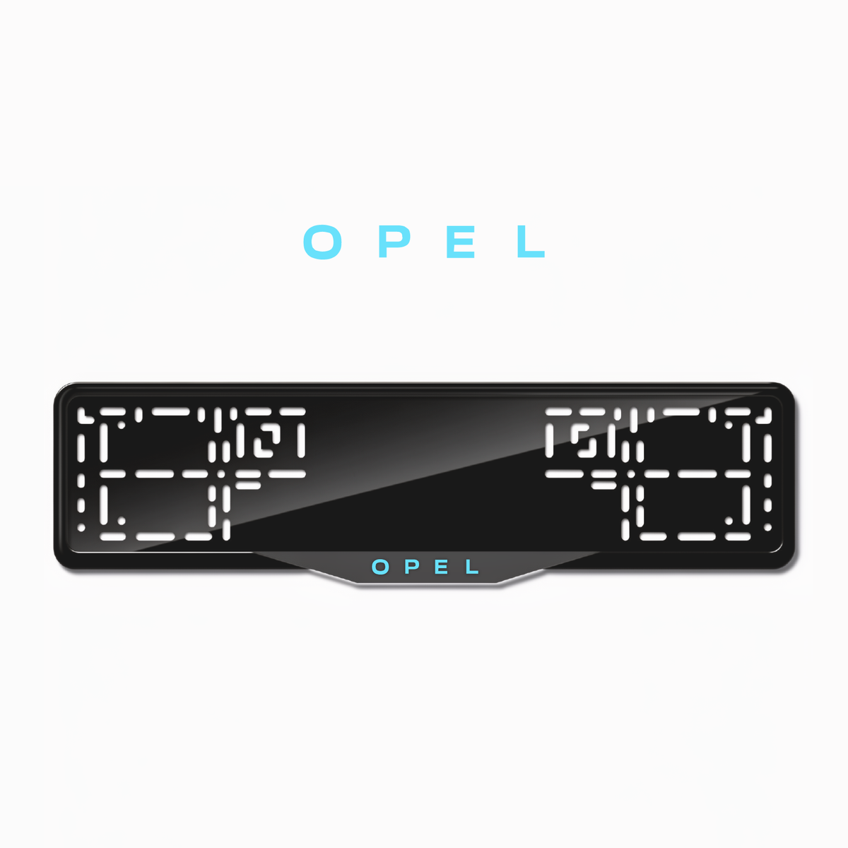 Cadres de plaque d'immatriculation Opel - Bleu Tiffany - SATIN