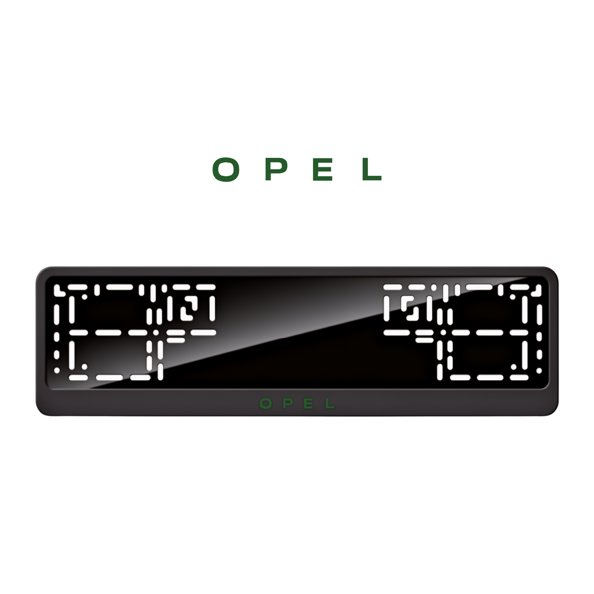 Cadres de plaque d'immatriculation Opel - Vert - CLASSIC