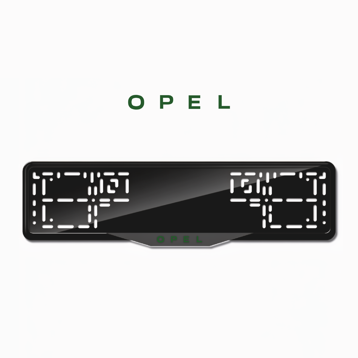 Cadres de plaque d'immatriculation Opel - Vert - SATIN