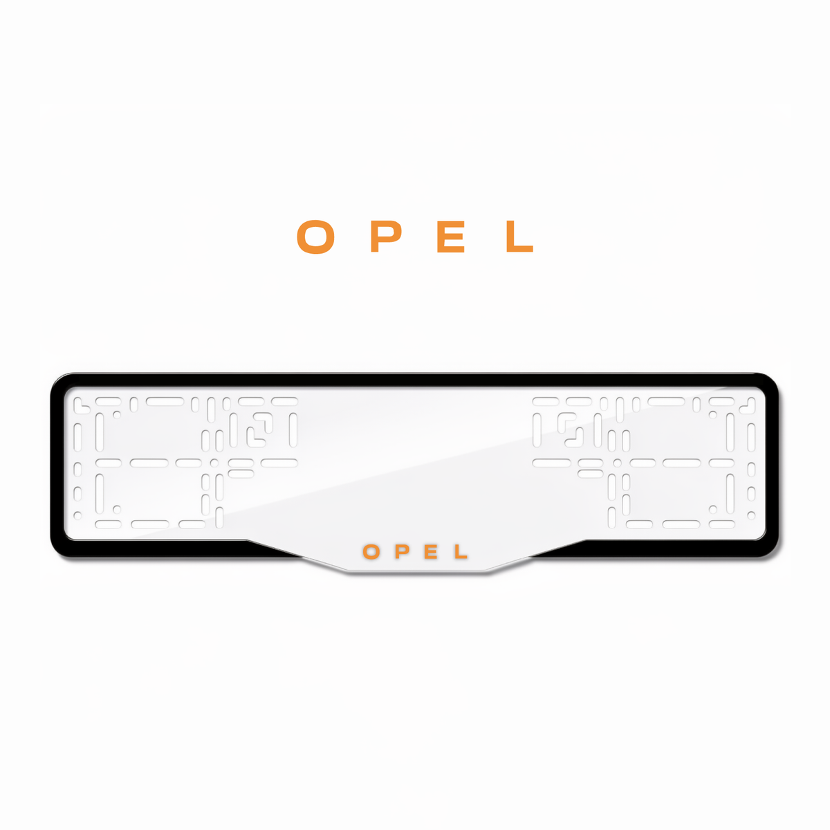 Cadres de plaque d'immatriculation Opel - Orange Hermès - GLASS