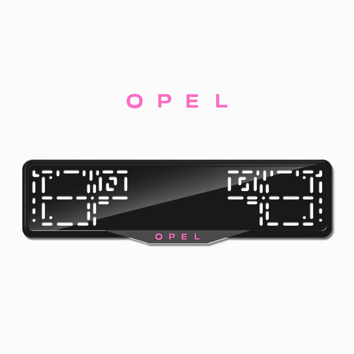 Cadres de plaque d'immatriculation Opel - Rose - SATIN