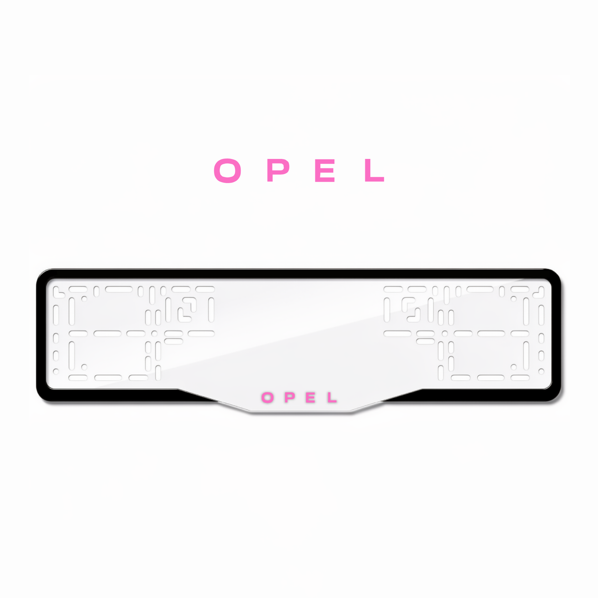 Cadres de plaque d'immatriculation Opel - Rose - GLASS