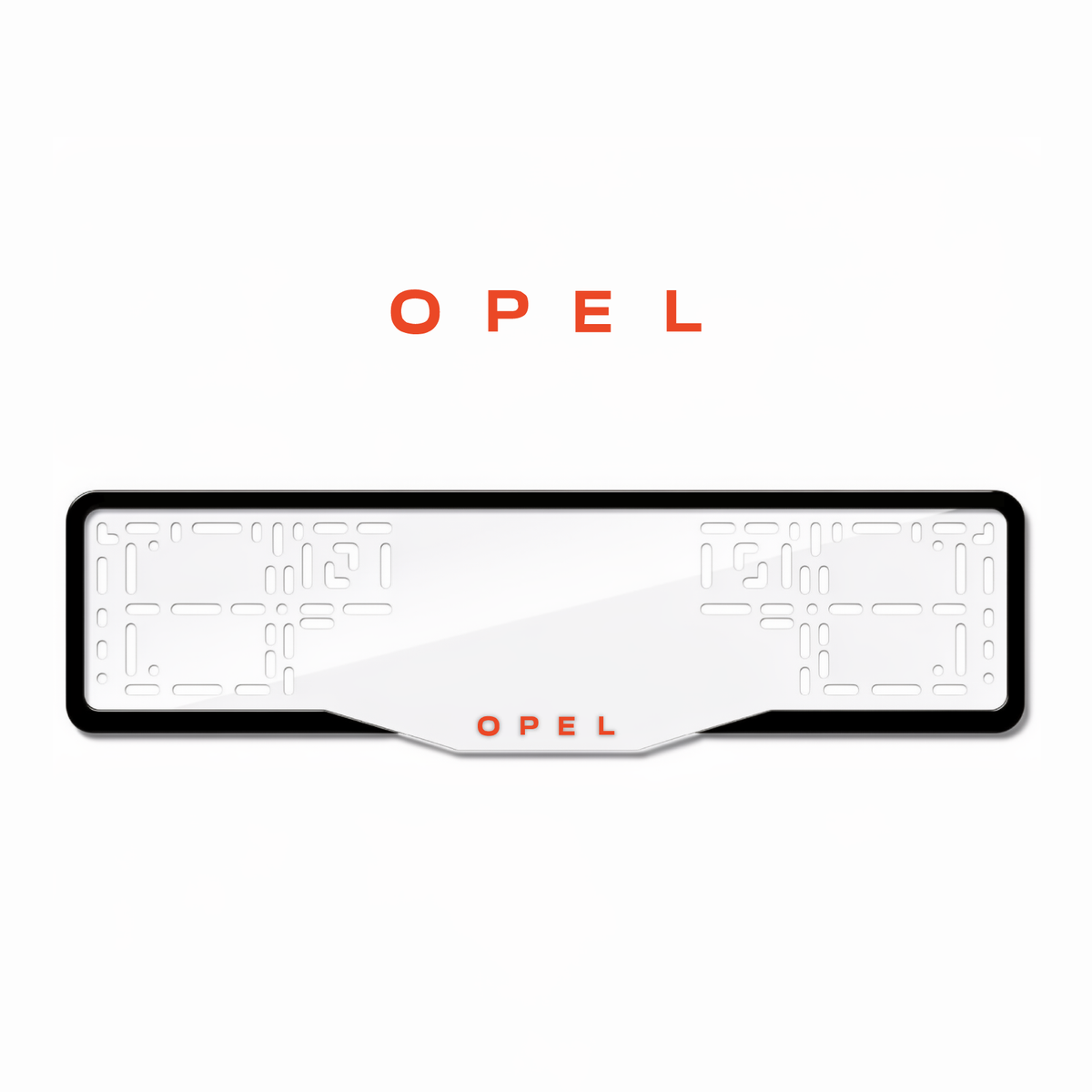 Cadres de plaque d'immatriculation Opel - Rouge - GLASS