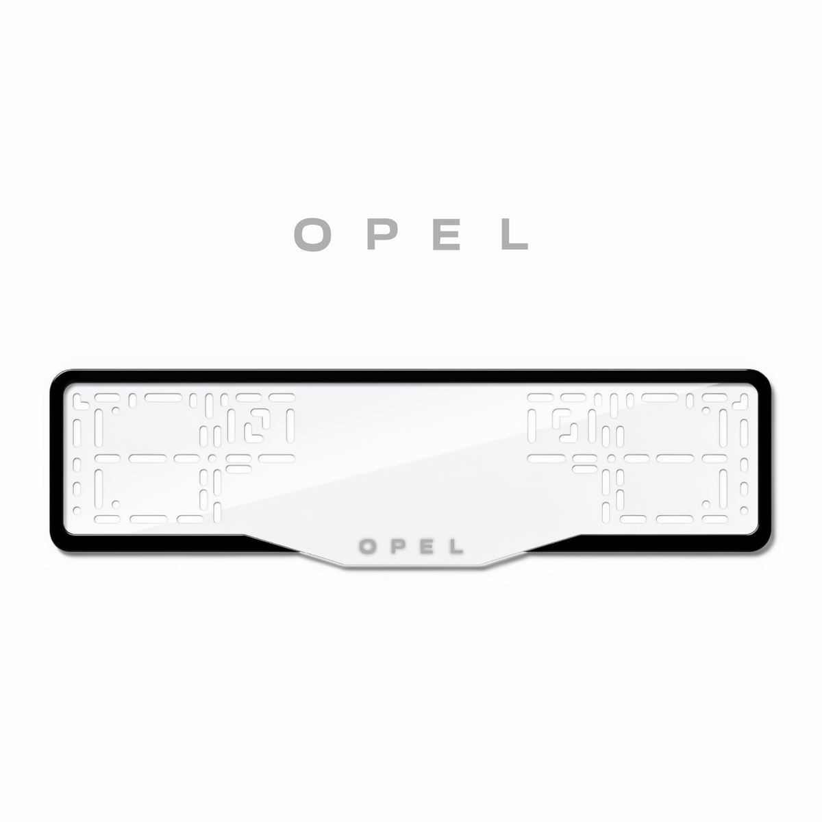 Cadres de plaque d'immatriculation Opel - Gris - GLASS