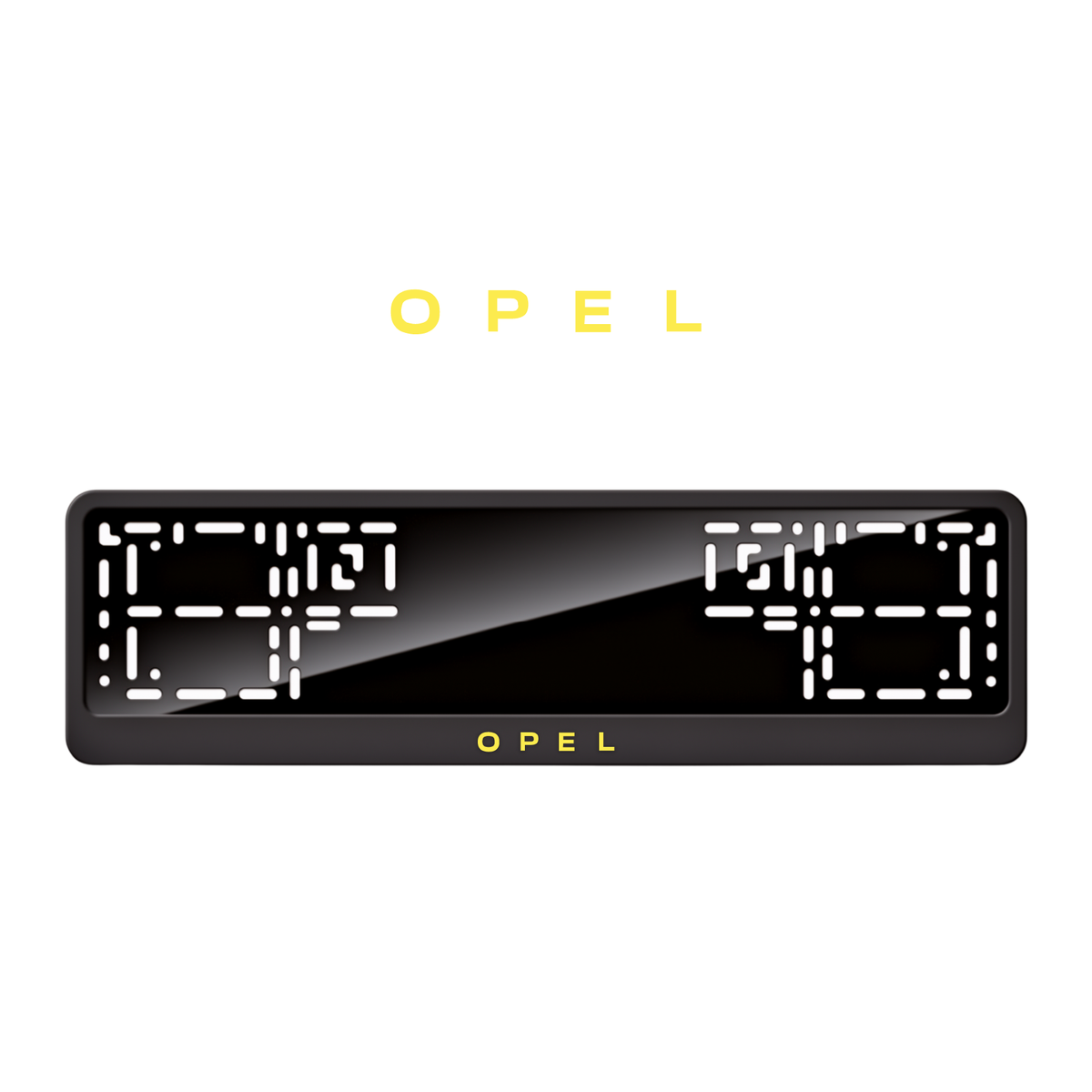 Cadres de plaque d'immatriculation Opel - Jaune - CLASSIC