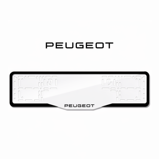 Cadres de plaque d'immatriculation Peugeot - Noir - GLASS