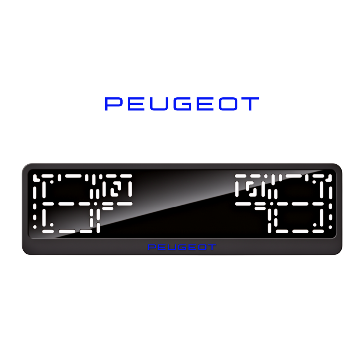 Cadres de plaque d'immatriculation Peugeot - Bleu - CLASSIC
