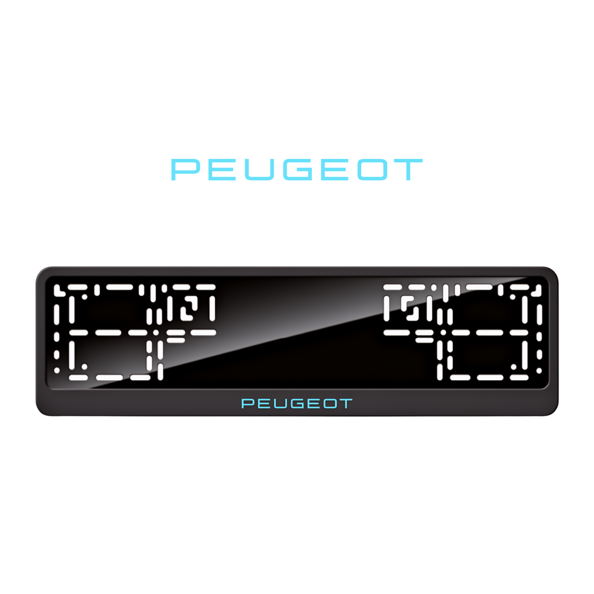 Cadres de plaque d'immatriculation Peugeot - Bleu Tiffany - CLASSIC