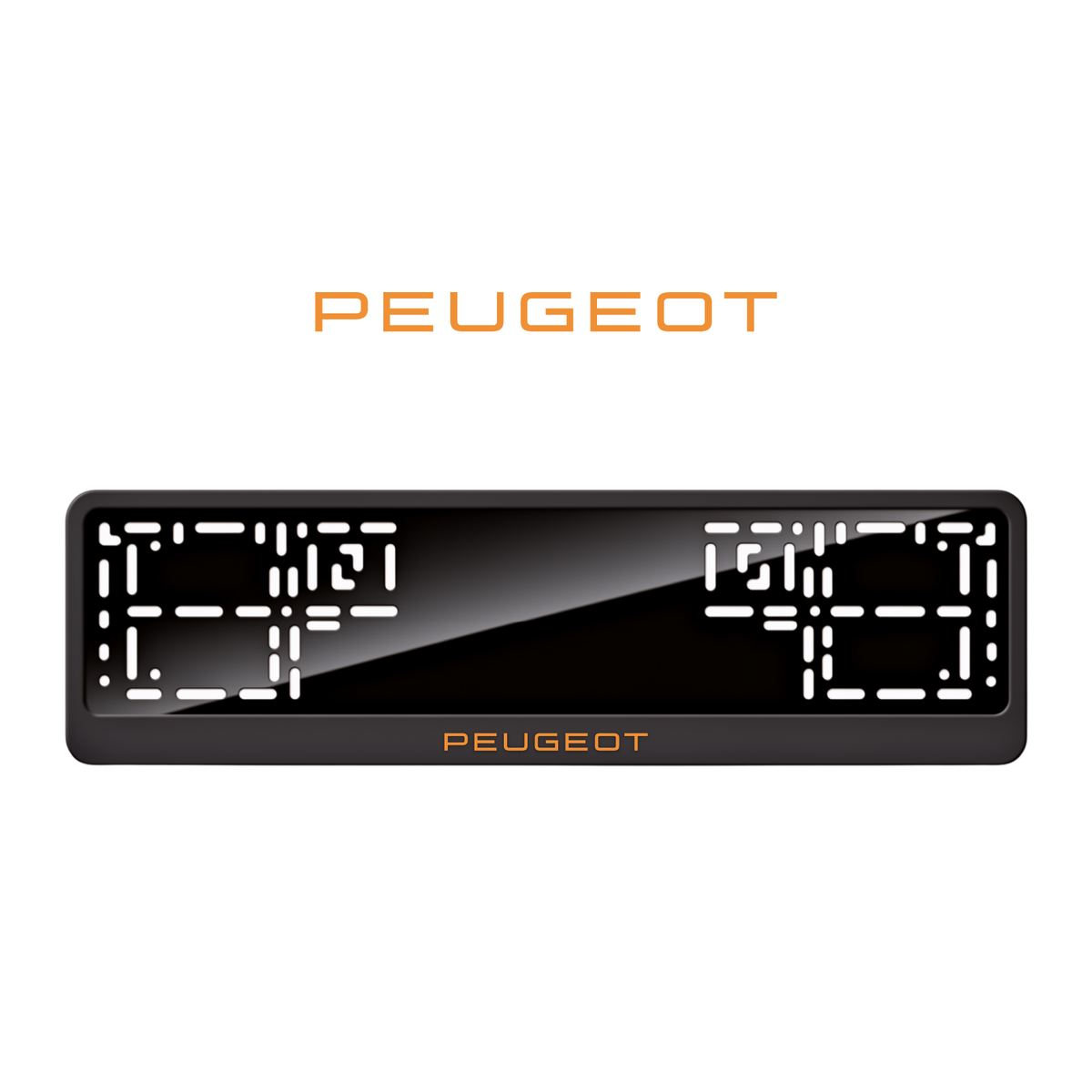 Cadres de plaque d'immatriculation Peugeot - Orange Hermès - CLASSIC