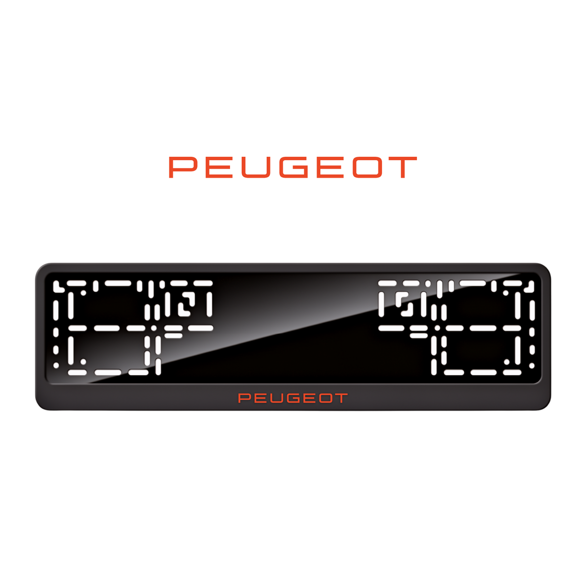Cadres de plaque d'immatriculation Peugeot - Rouge - CLASSIC
