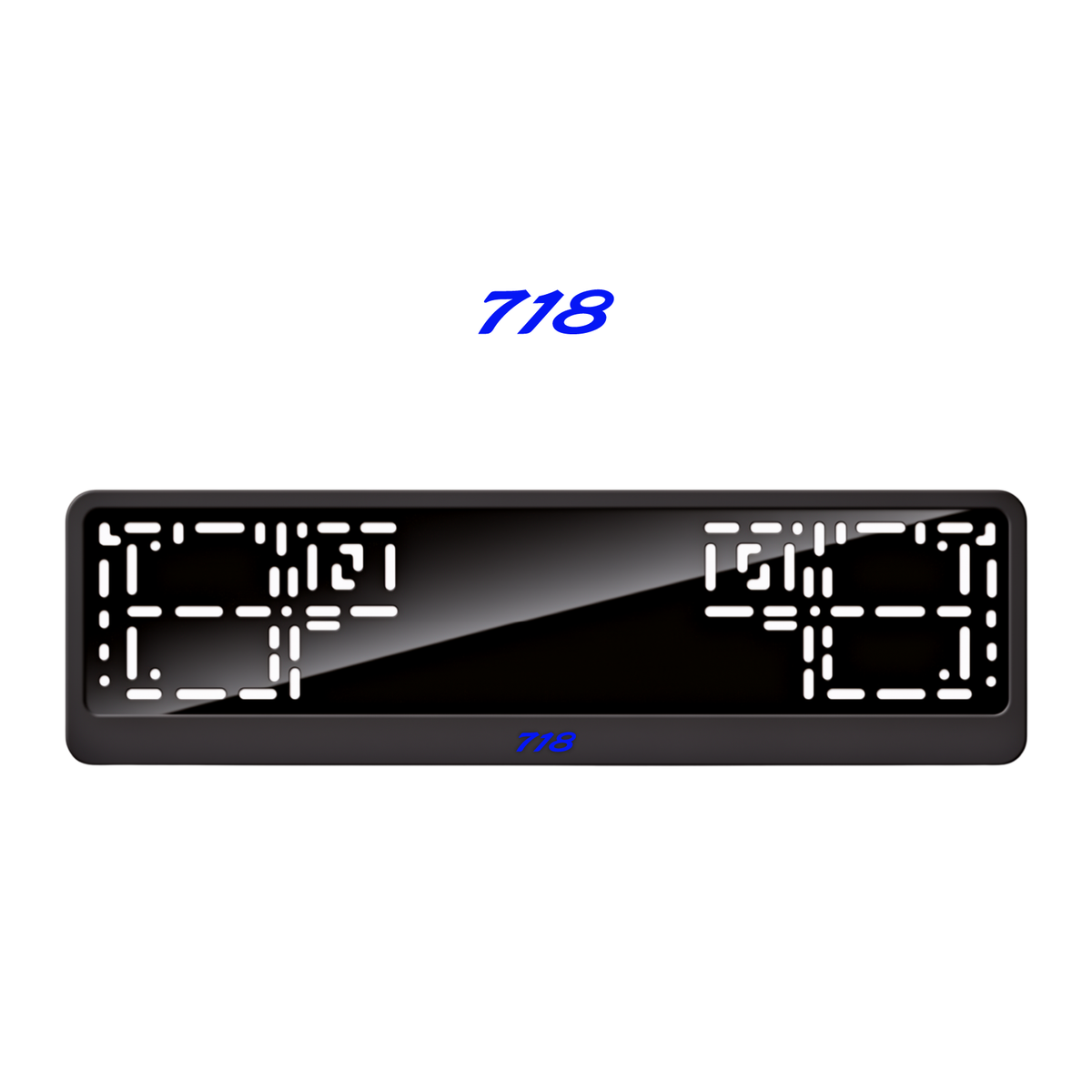 Cadres de plaque d'immatriculation 718 - Bleu - CLASSIC