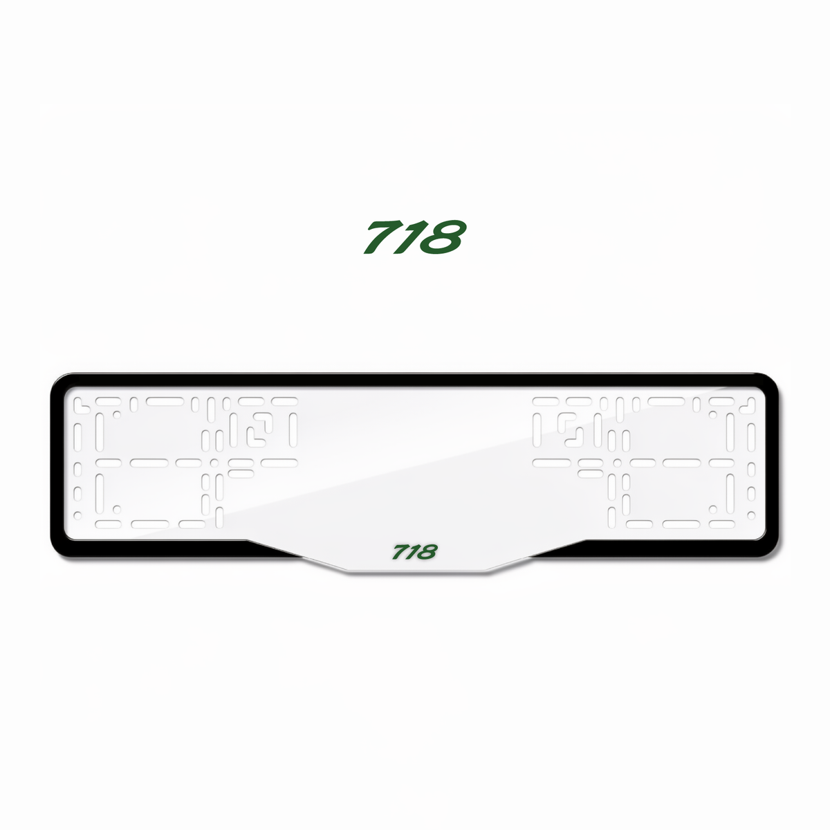 Cadres de plaque d'immatriculation 718 - Vert - GLASS