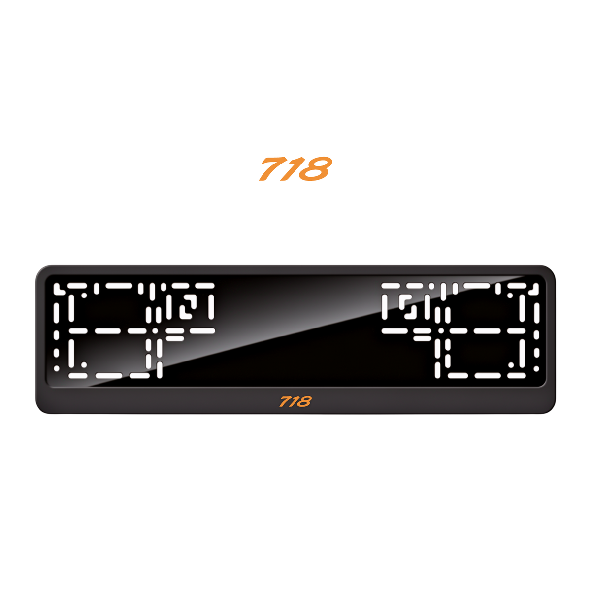 Cadres de plaque d'immatriculation 718 - Orange Hermès - CLASSIC