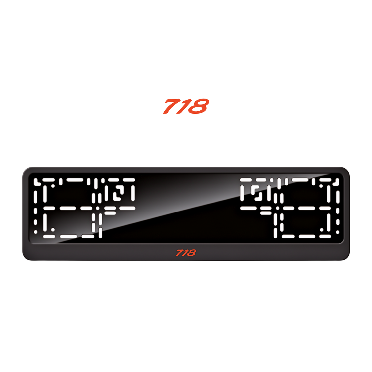 Cadres de plaque d'immatriculation 718 - Rouge - CLASSIC