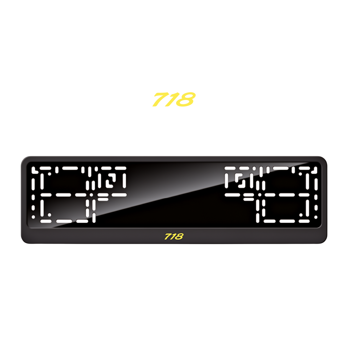 Cadres de plaque d'immatriculation 718 - Jaune - CLASSIC