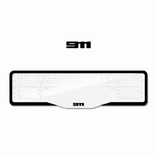 Cadres de plaque d'immatriculation 911 - Noir - GLASS