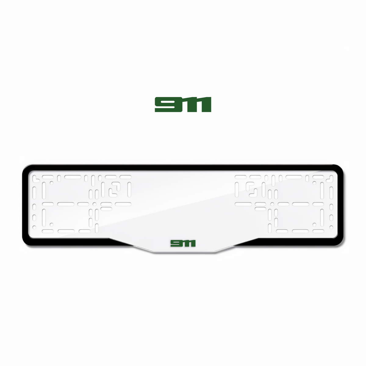 Cadres de plaque d'immatriculation 911 - Vert - GLASS
