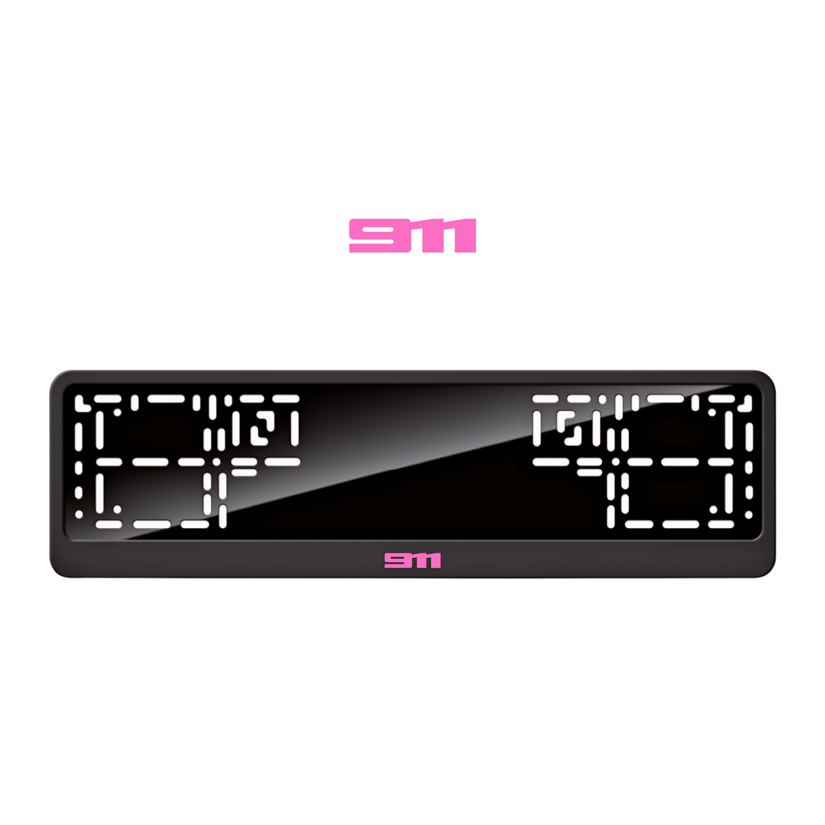 Cadres de plaque d'immatriculation 911 - Rose - CLASSIC