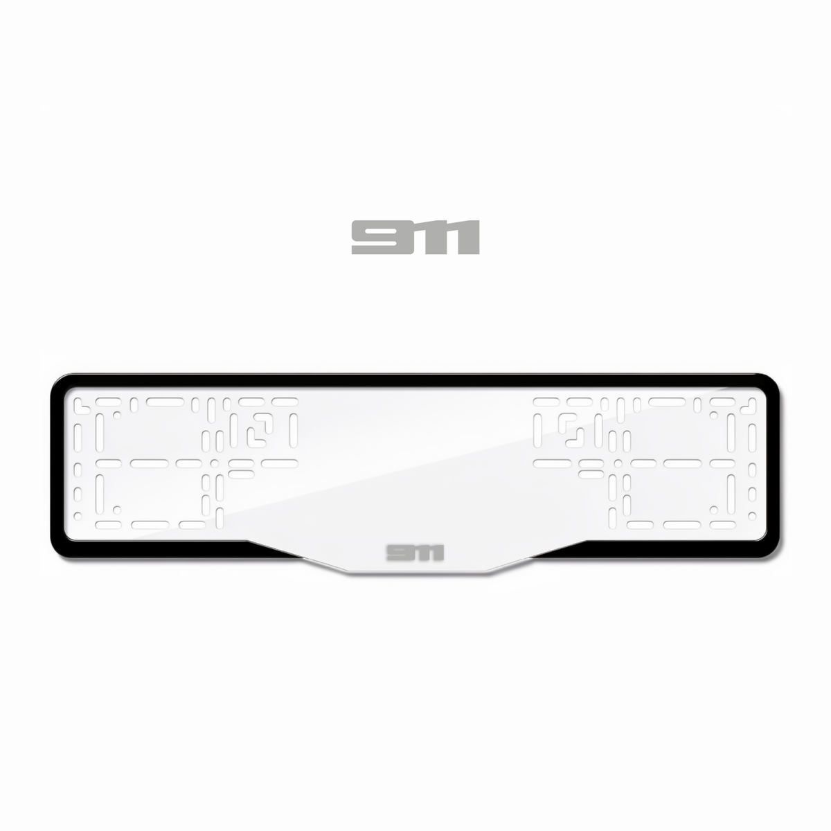 Cadres de plaque d'immatriculation 911 - Gris - GLASS