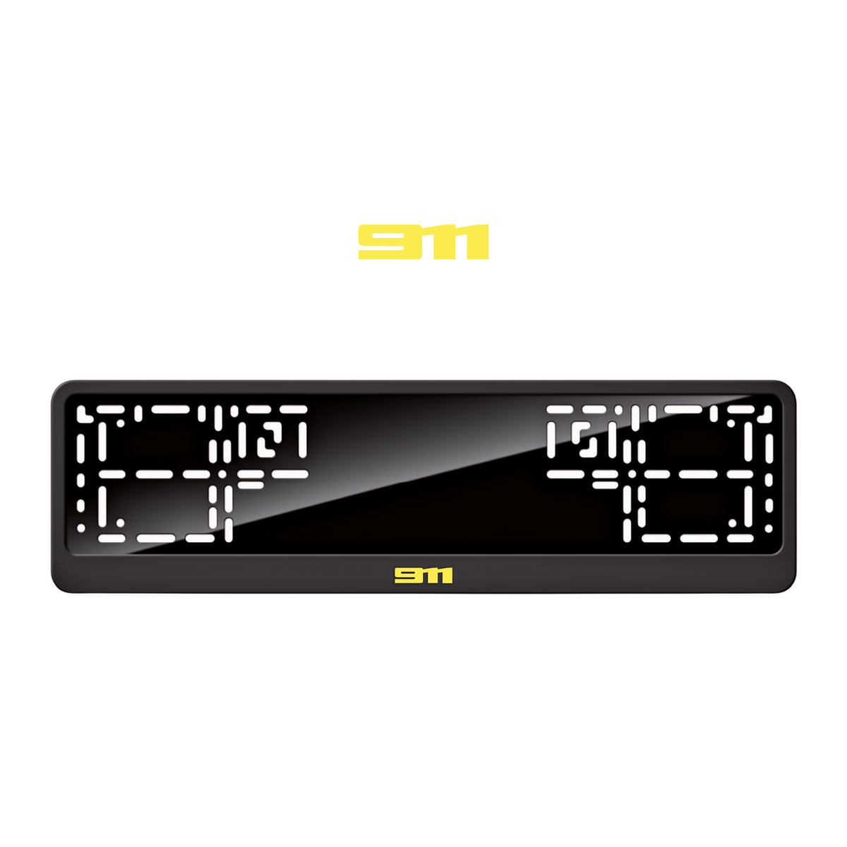 Cadres de plaque d'immatriculation 911 - Jaune - CLASSIC