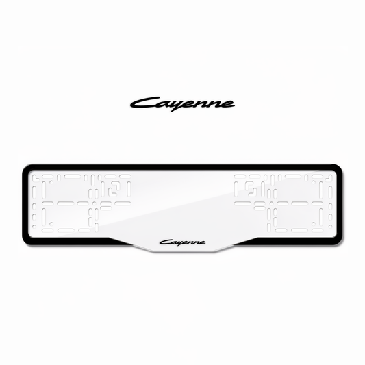 Cadres de plaque d'immatriculation Cayenne - Noir - GLASS