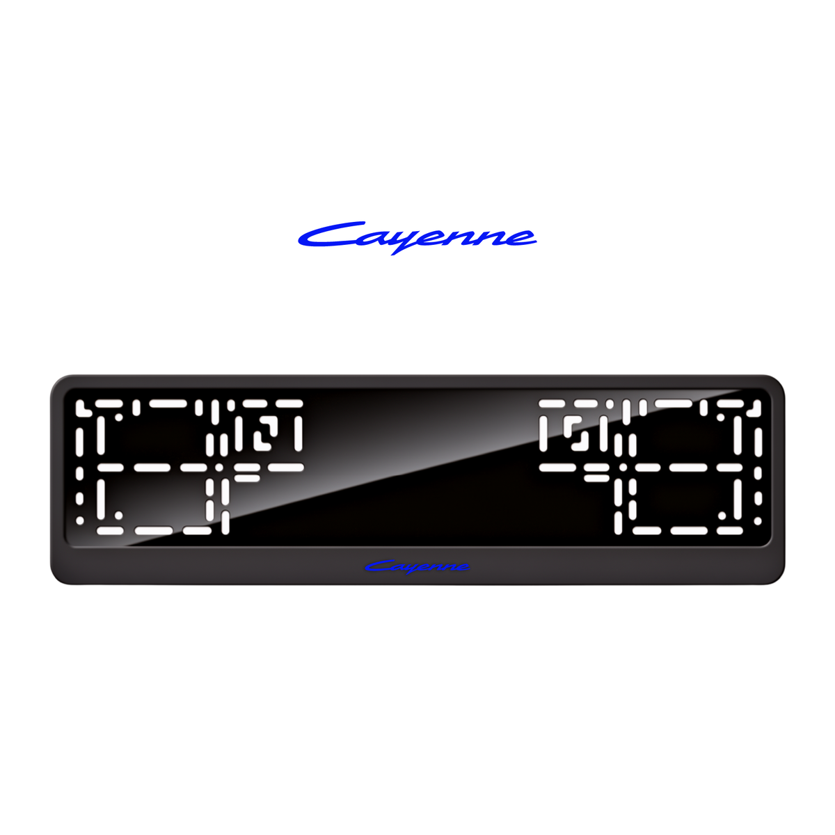 Cadres de plaque d'immatriculation Cayenne - Bleu - CLASSIC