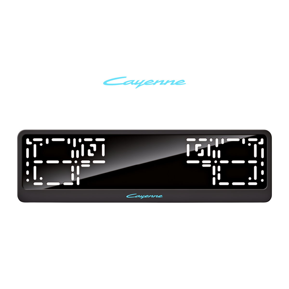 Cadres de plaque d'immatriculation Cayenne - Bleu Tiffany - CLASSIC