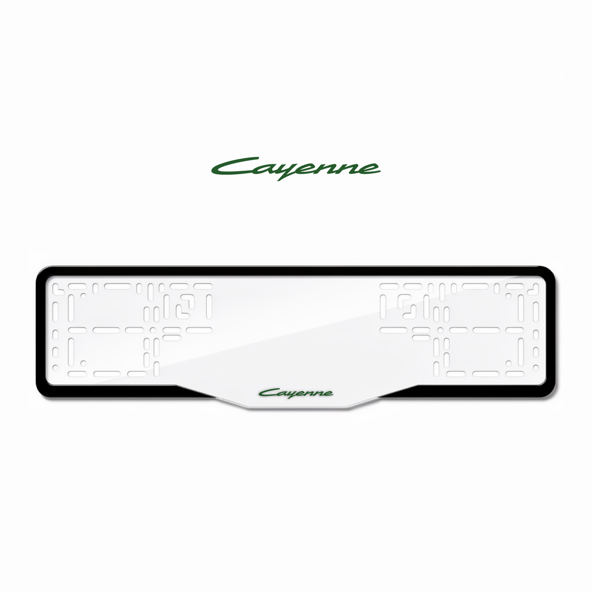 Cadres de plaque d'immatriculation Cayenne - Vert - GLASS