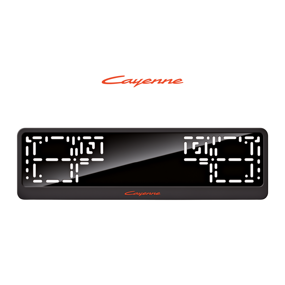 Cadres de plaque d'immatriculation Cayenne - Rouge - CLASSIC