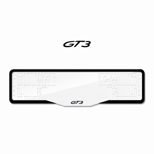 Cadres de plaque d'immatriculation GT3 - Noir - GLASS