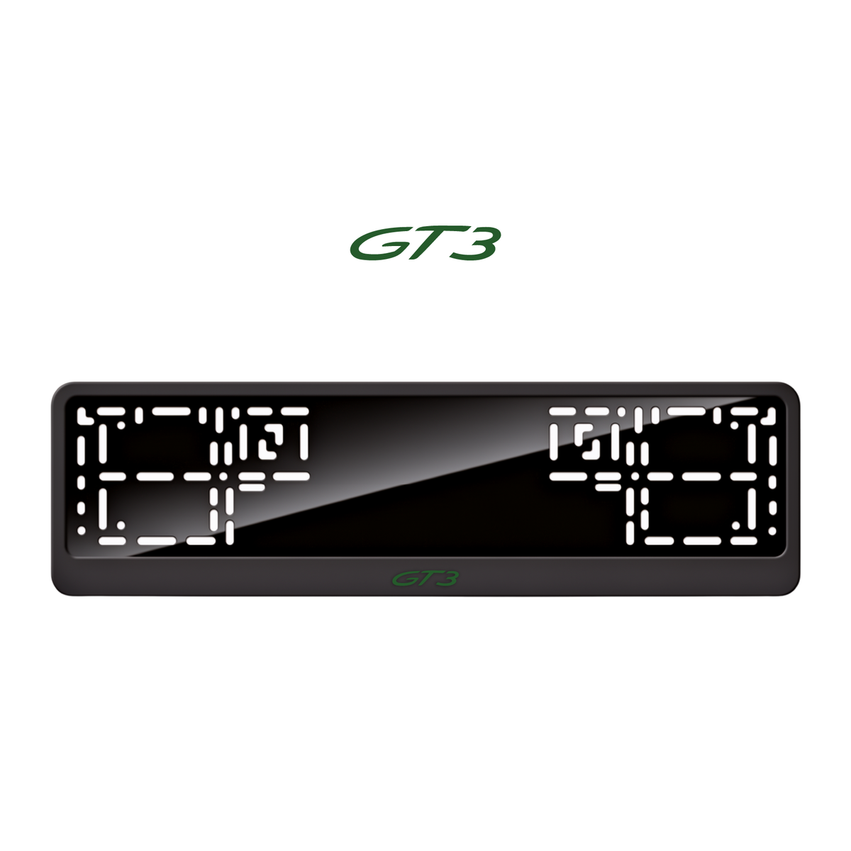 Cadres de plaque d'immatriculation GT3 - Vert - CLASSIC