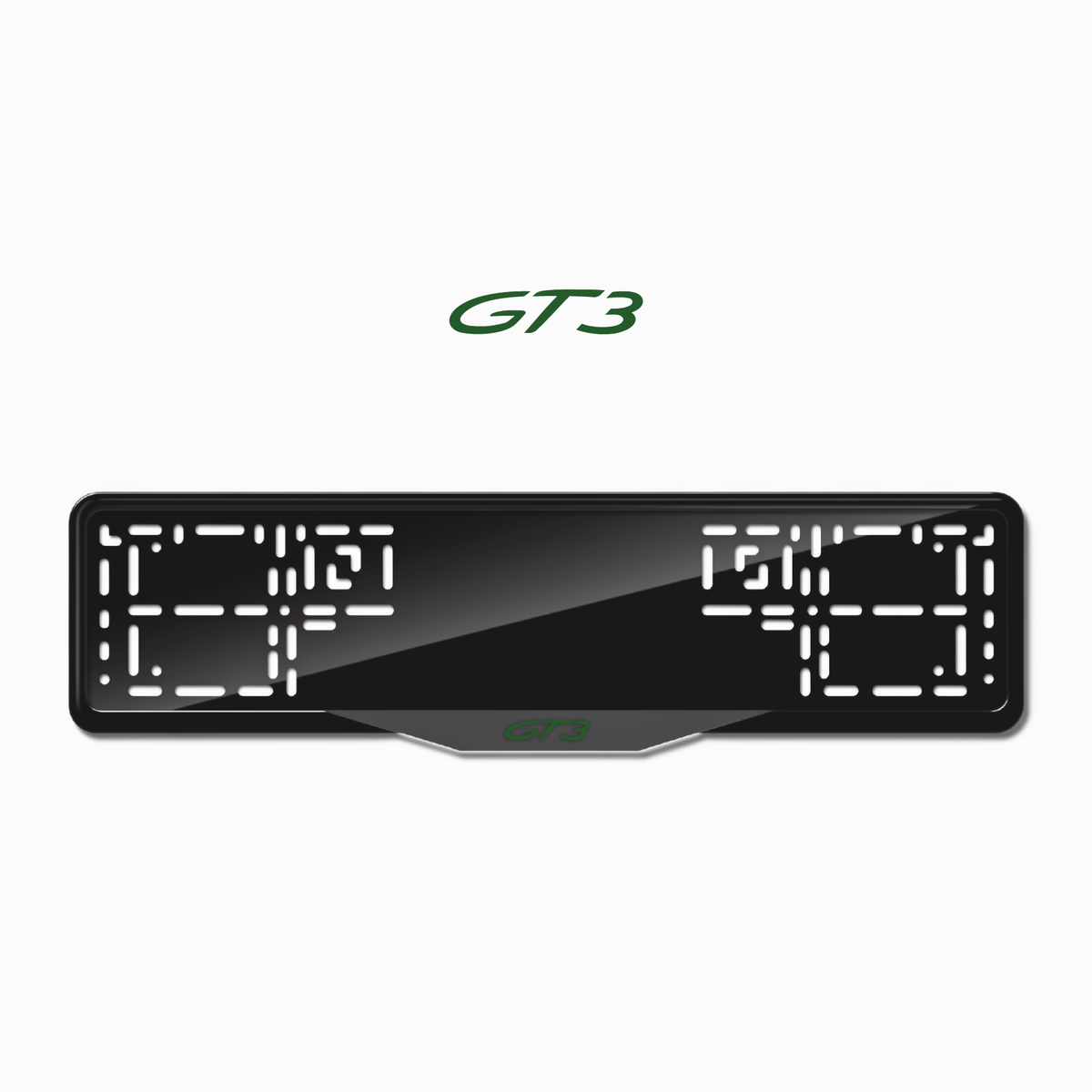 Cadres de plaque d'immatriculation GT3 - Vert - SATIN