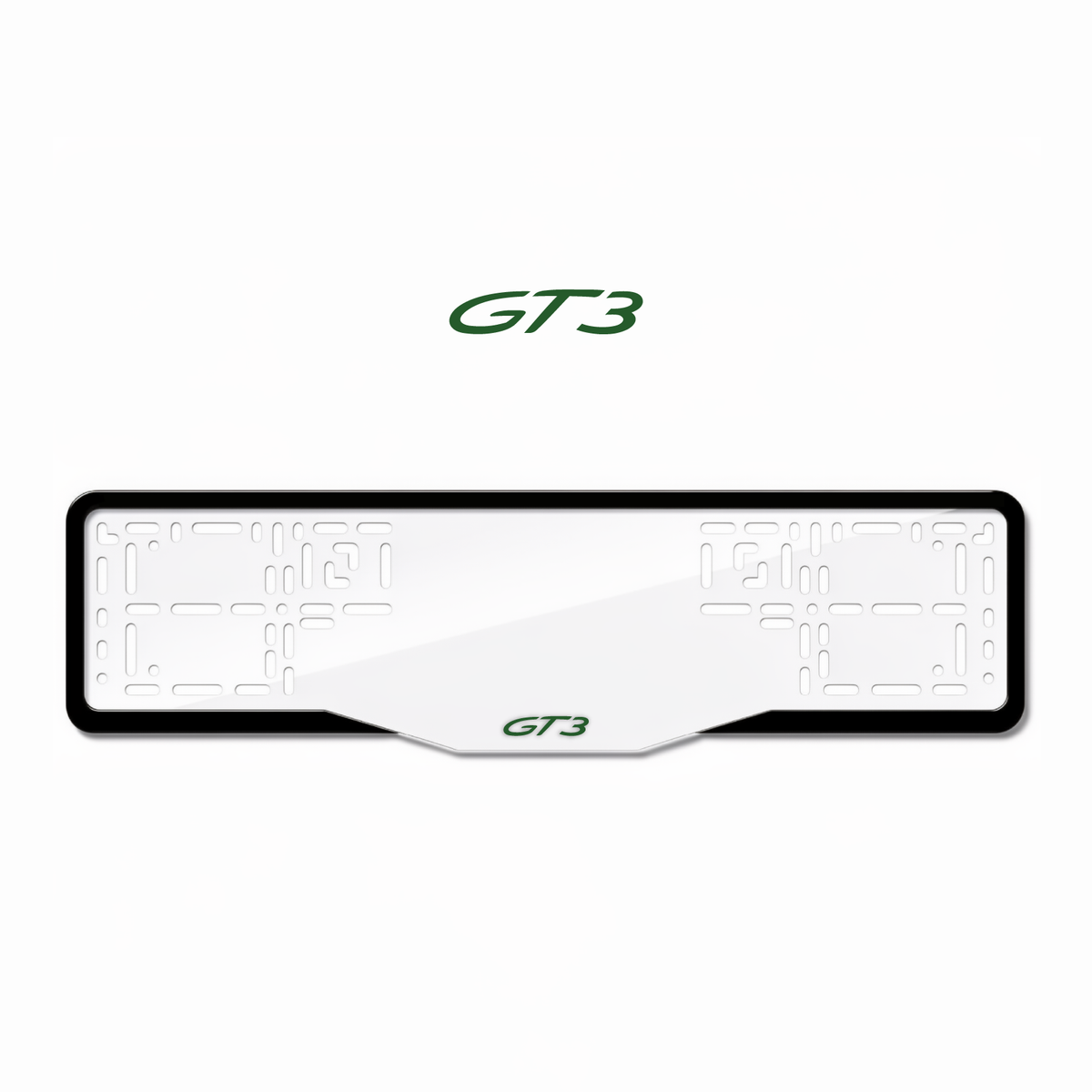 Cadres de plaque d'immatriculation GT3 - Vert - GLASS