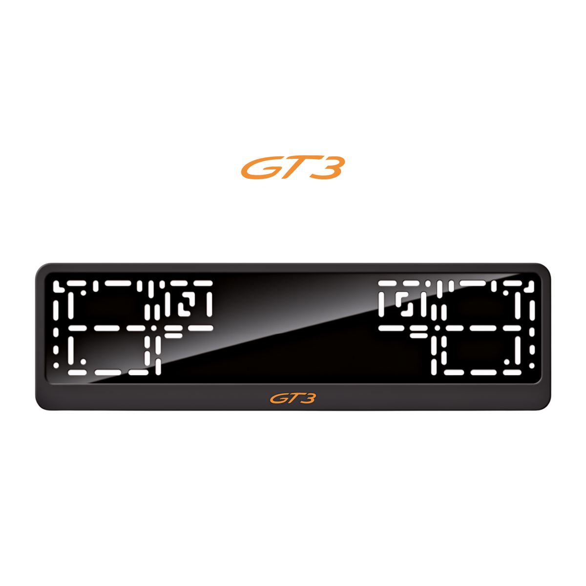 Cadres de plaque d'immatriculation GT3 - Orange Hermès - CLASSIC