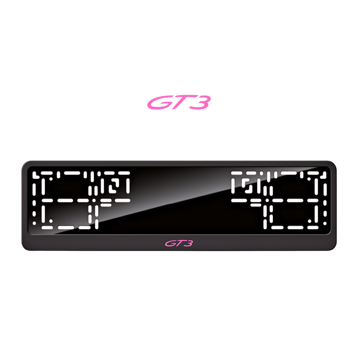 Cadres de plaque d'immatriculation GT3 - Rose - CLASSIC