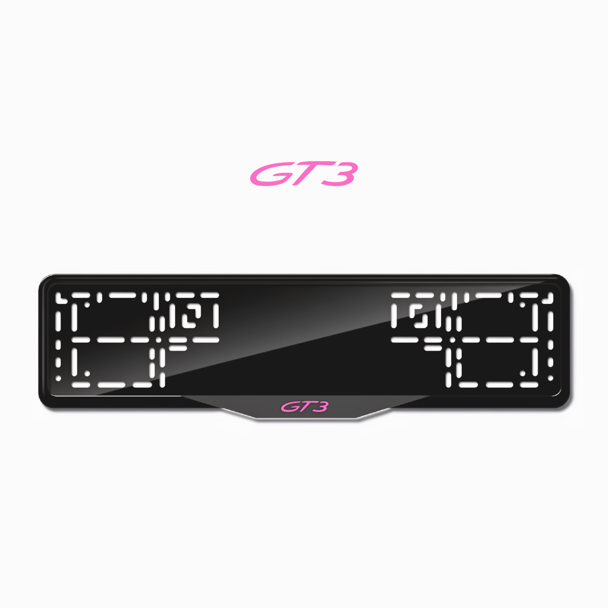 Cadres de plaque d'immatriculation GT3 - Rose - SATIN