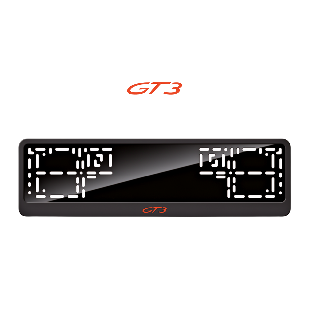 Cadres de plaque d'immatriculation GT3 - Rouge - CLASSIC
